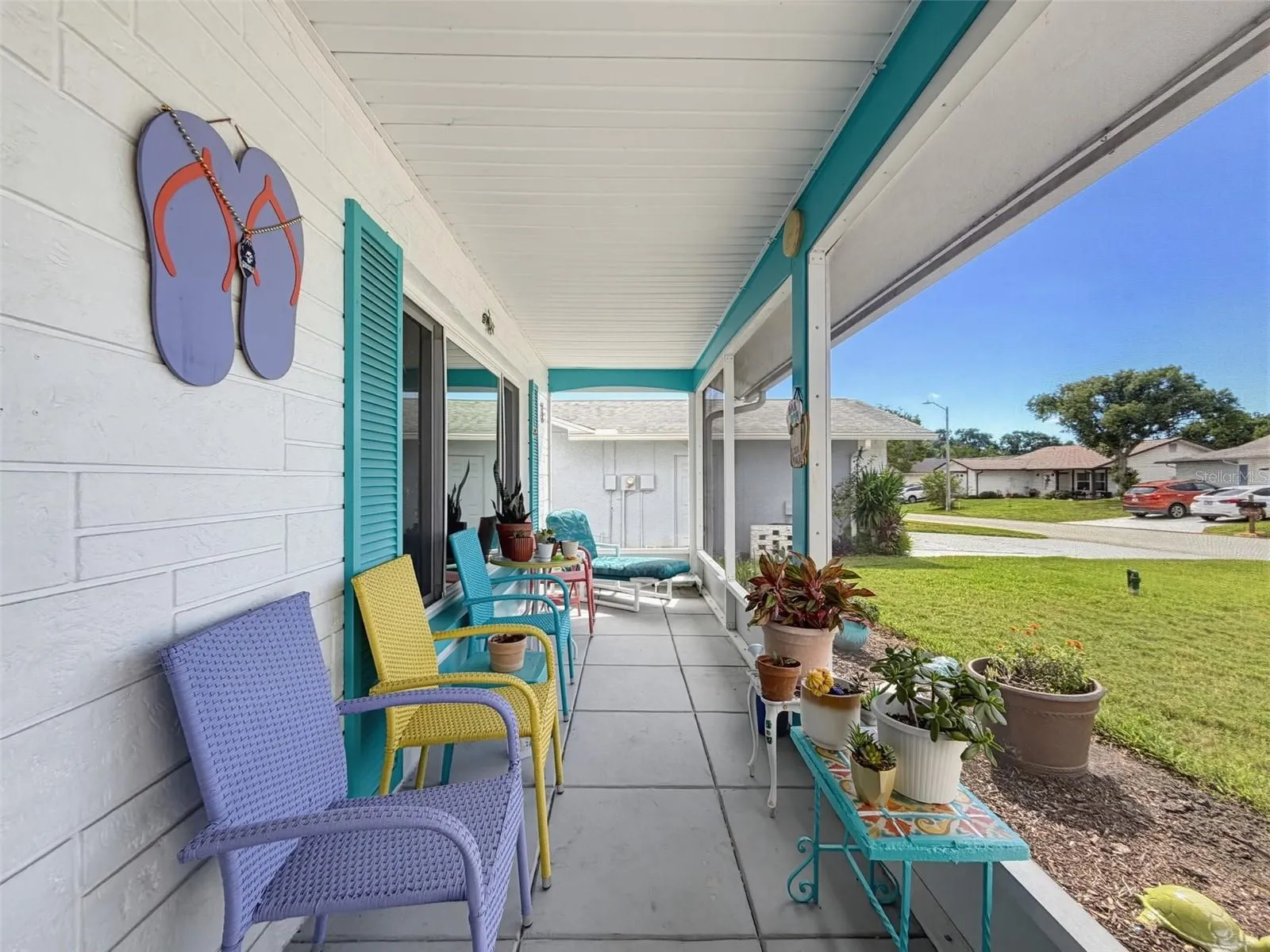 Screened front porch