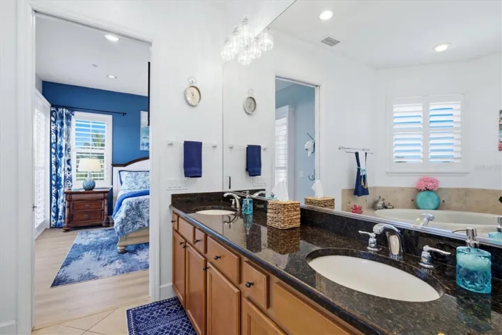 Primary Bath features dual sinks