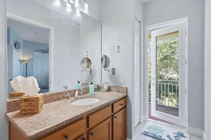 2nd Primary Bath offers access out to another balcony