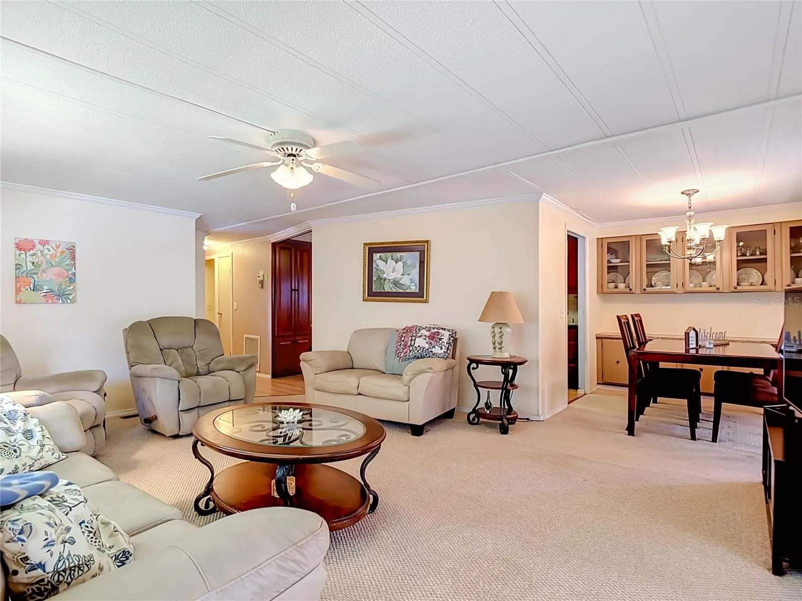Living Room with Dining Room Combo