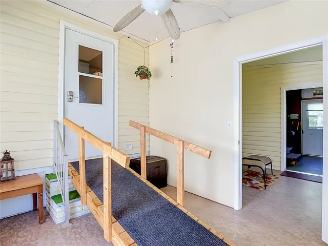 Access Ramp into a secondary entrace to the home off Kitchen