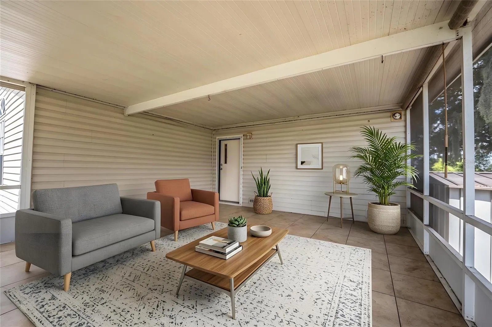 Screened porch - virtually staged