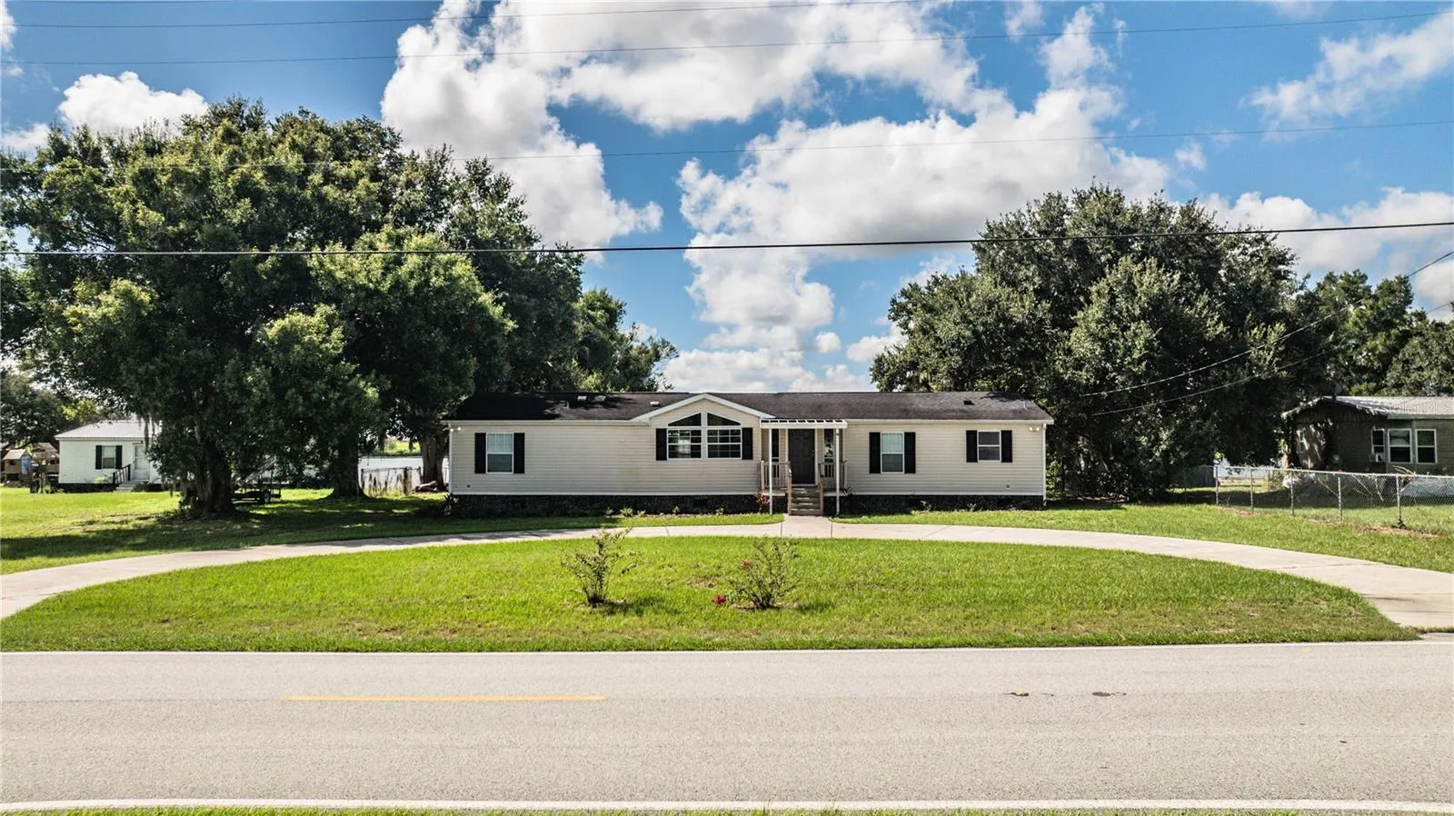 Front with circle driveway