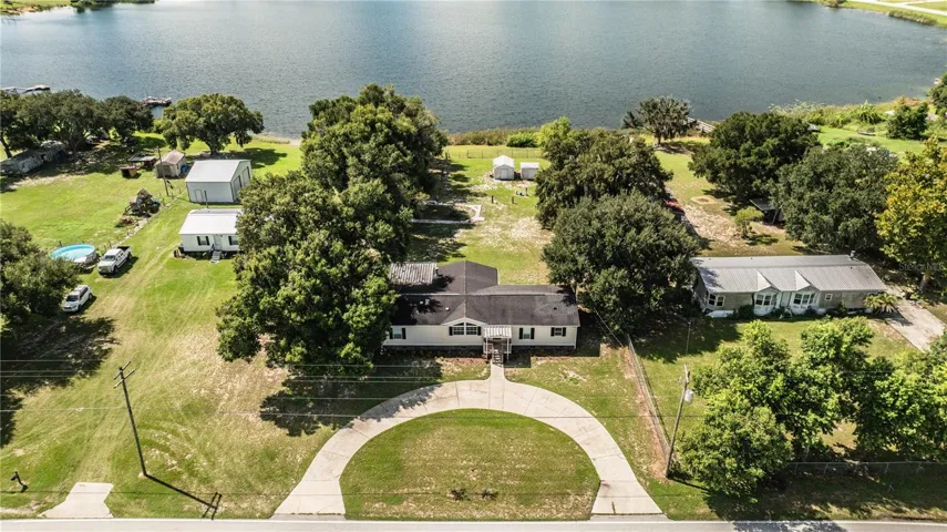 Front of house with view of Lake Walker