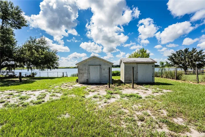 Sheds with lake