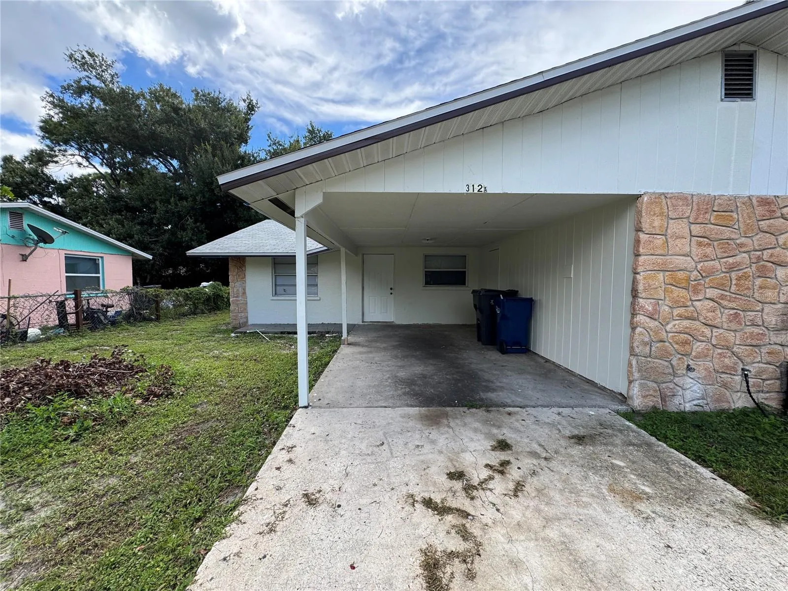 front of property