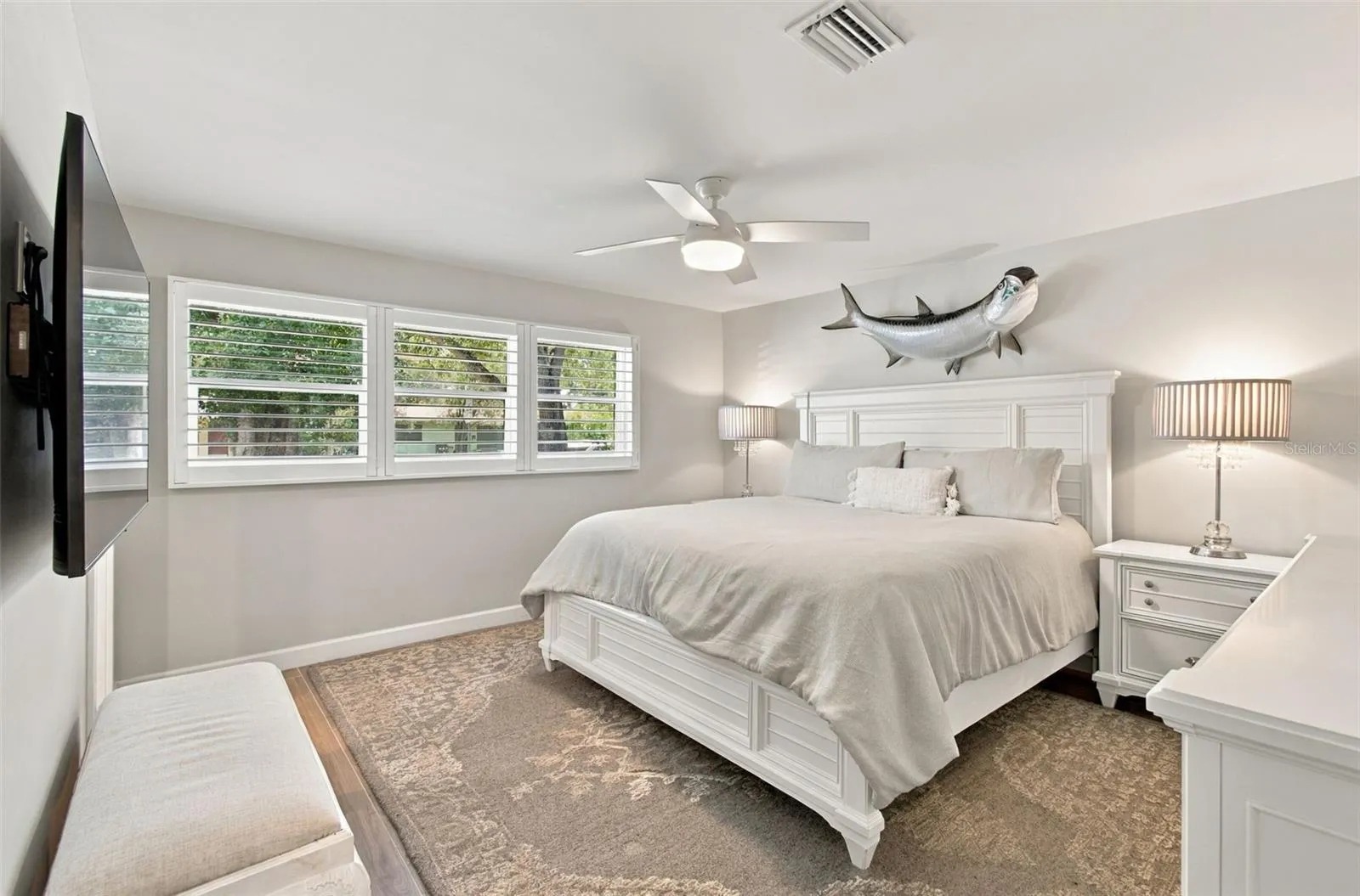 Qualitwood Bahama shutters throughout the home!