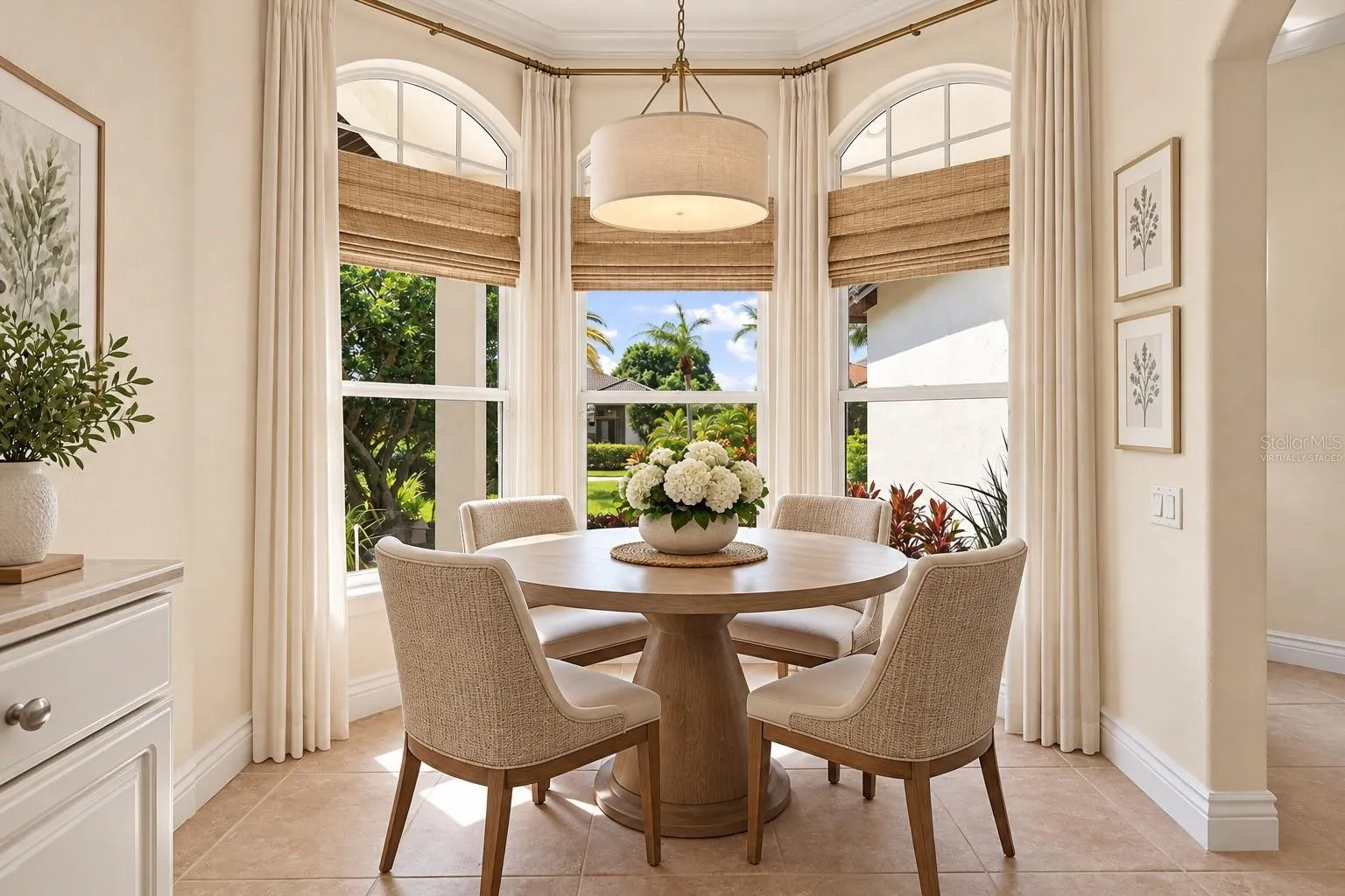 Virtually staged Kitchen nook
