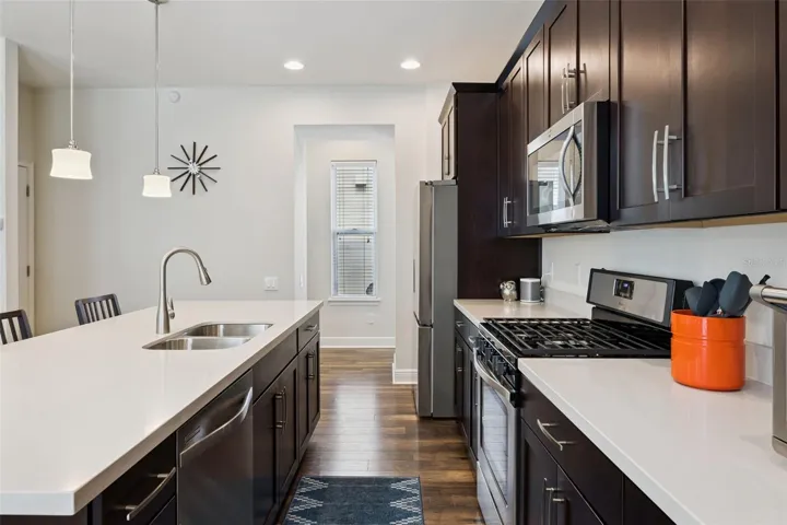 Chef's Kitchen with 9 foot island and 24 inch custom cabinets