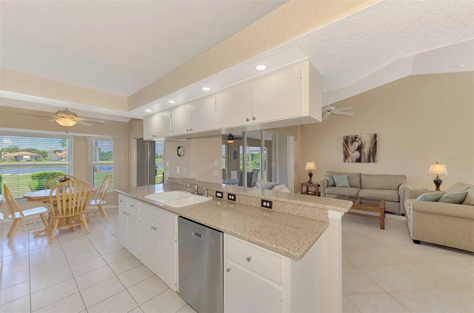 Kitchen open to living space