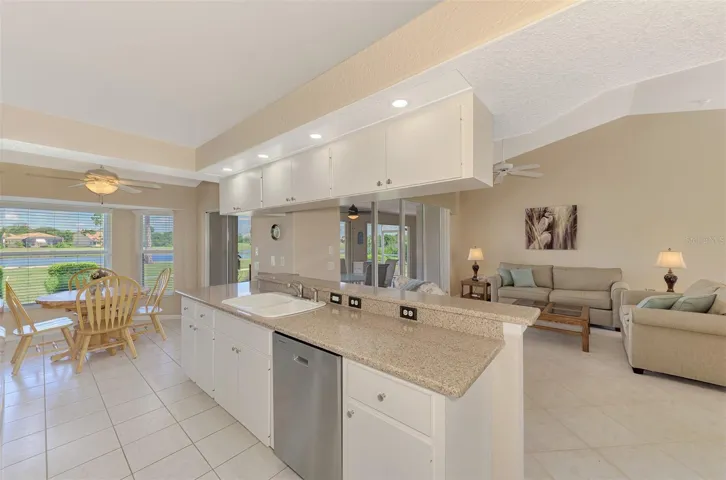Kitchen open to living space