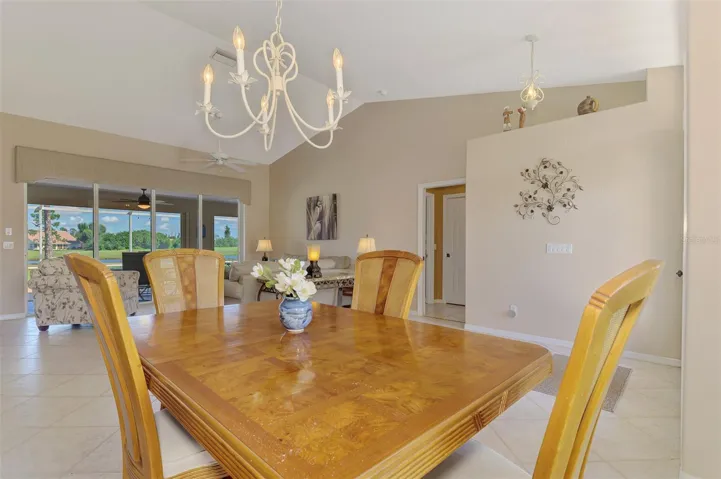 Dining to living space