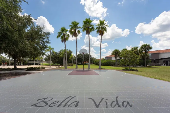 Bella Vida community basketball court.
