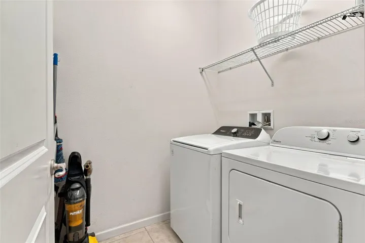 Inside laundry room.
