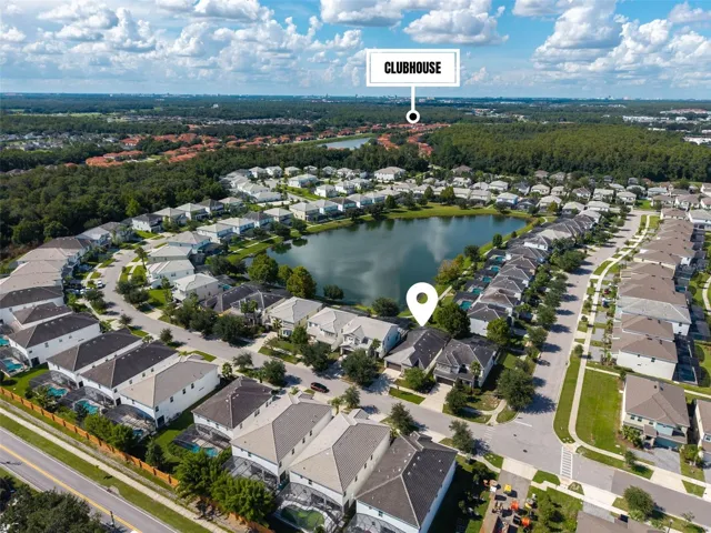 Aerial view - clubhouse location.