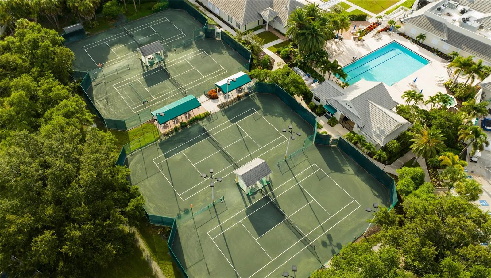 Club pool and tennis courts