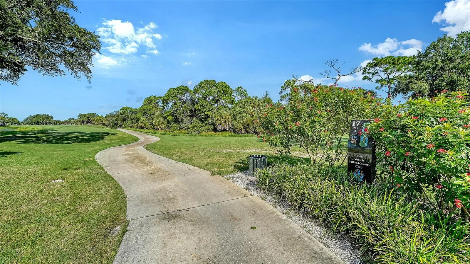 Cart path goes away from the house