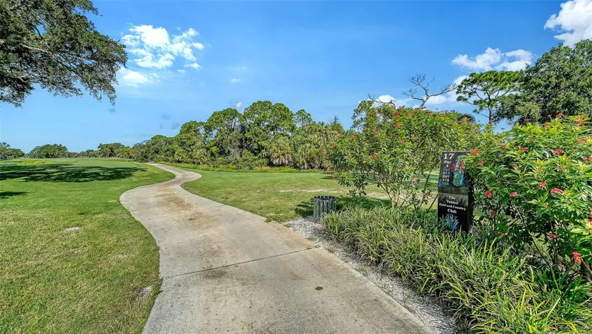 Cart path goes away from the house