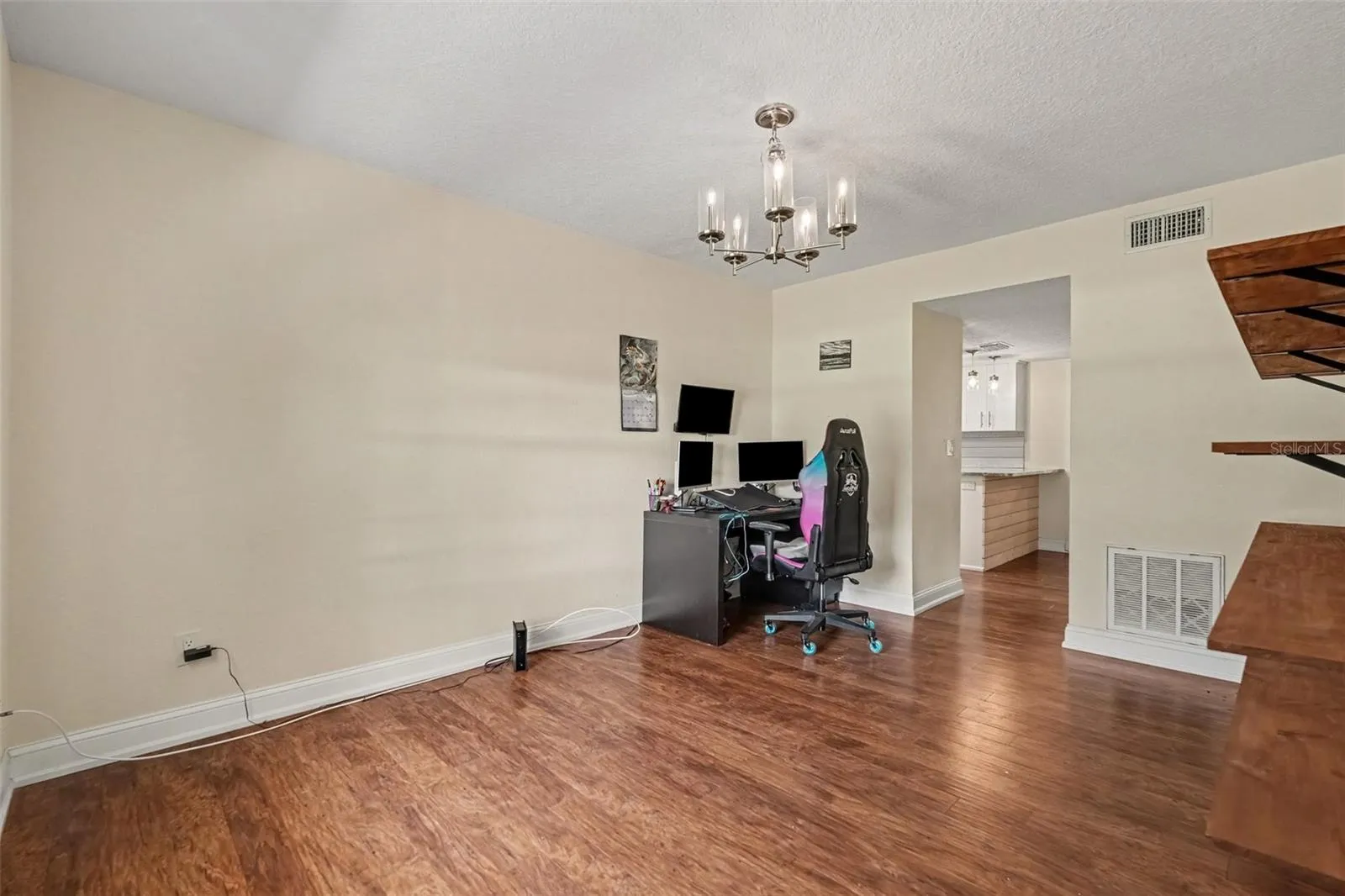 Formal dining room is currently used as an office