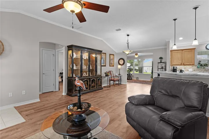 Open Floor Plan Vaulted ceiling