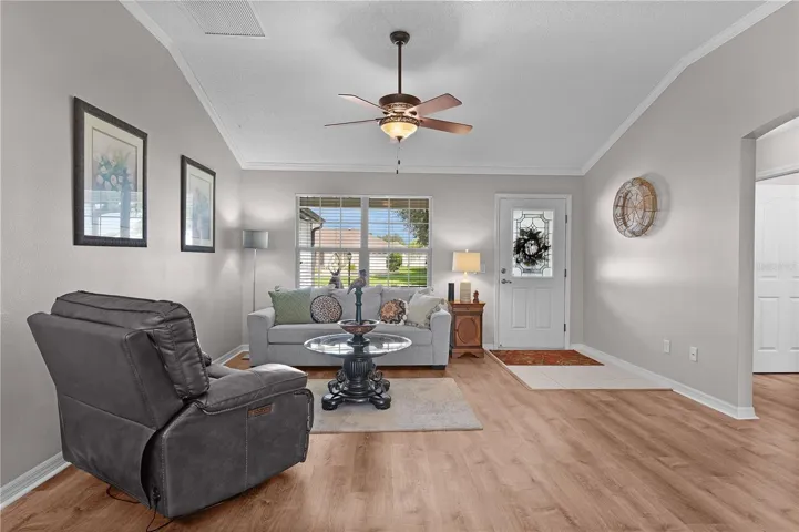 Front Entry Leaded Door into the living room area