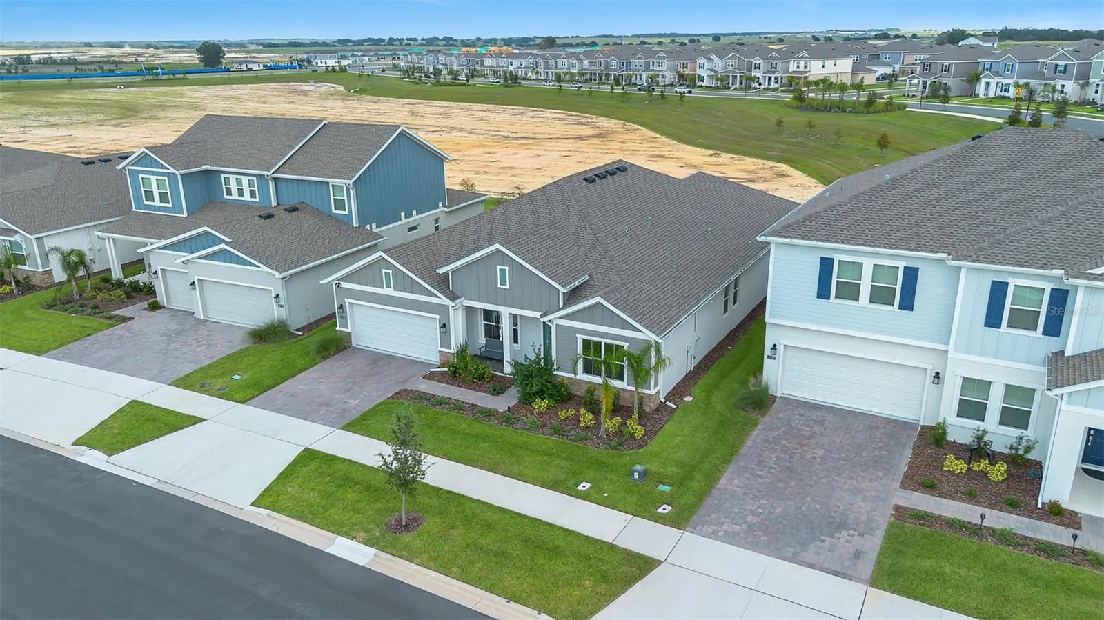 Aerial view of the home