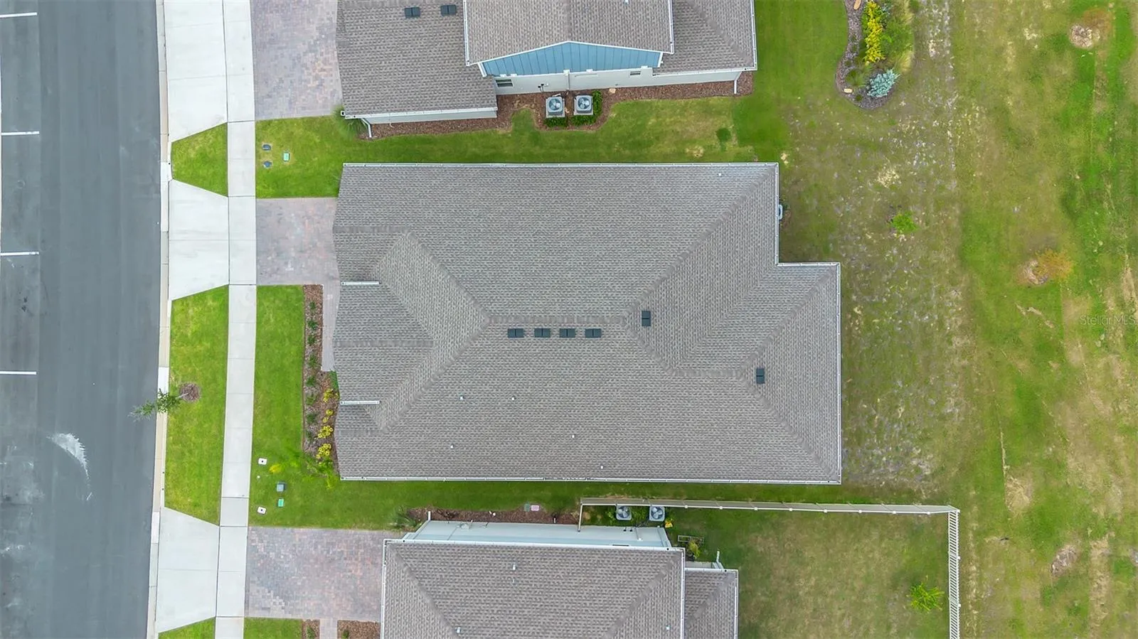 Aerial view of the lot