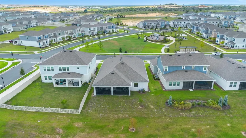 Aerial view of the home