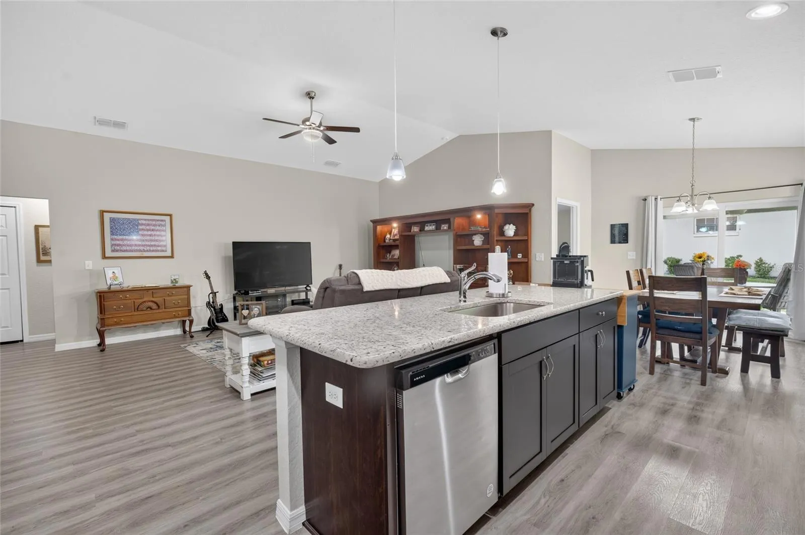 Kitchen Opens to Living Area