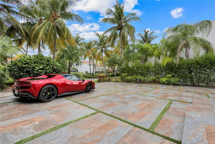 Paved entrance