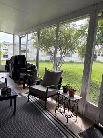 Screened back patio