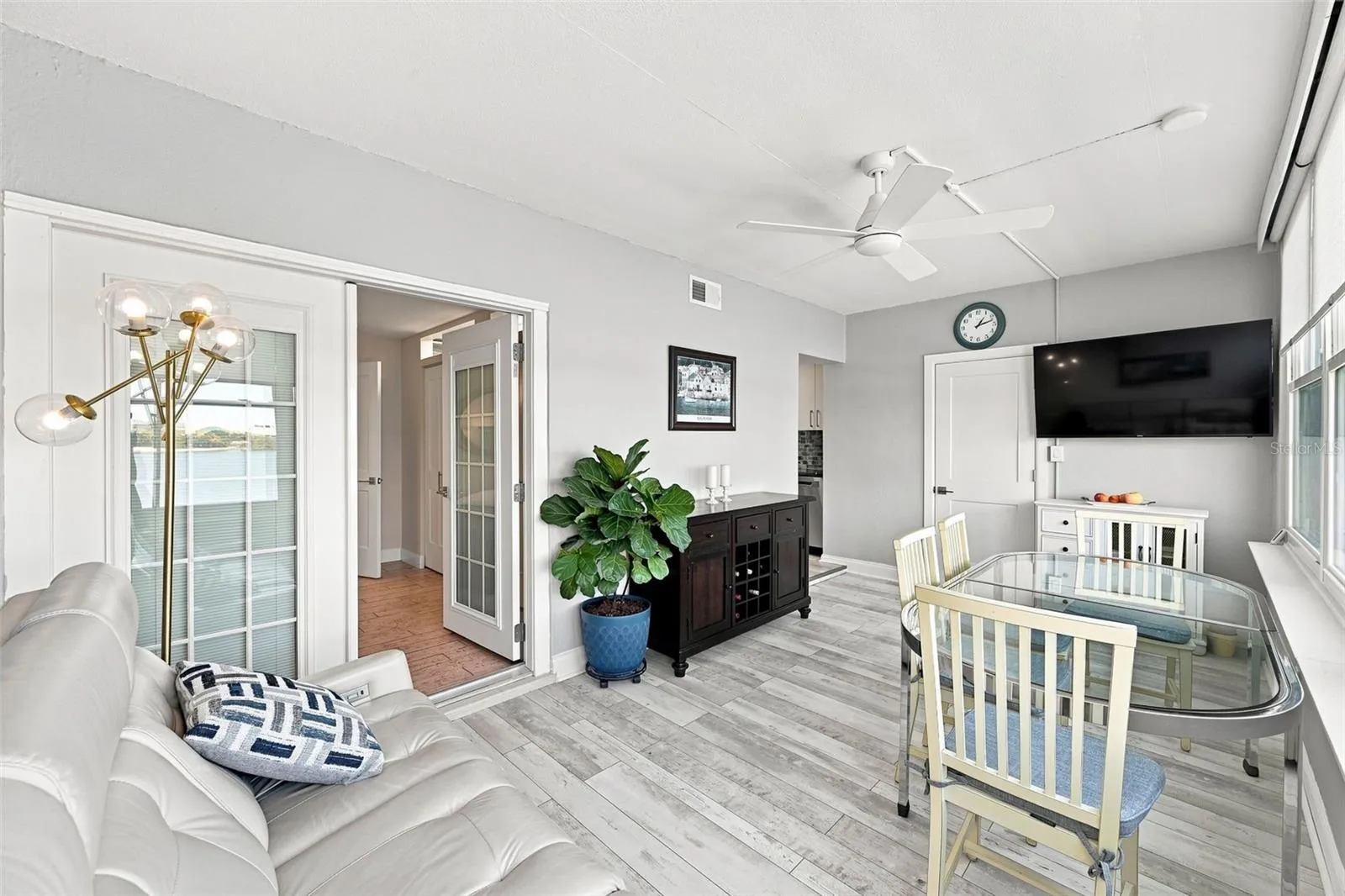 The family room, looking in from the waterfront view!