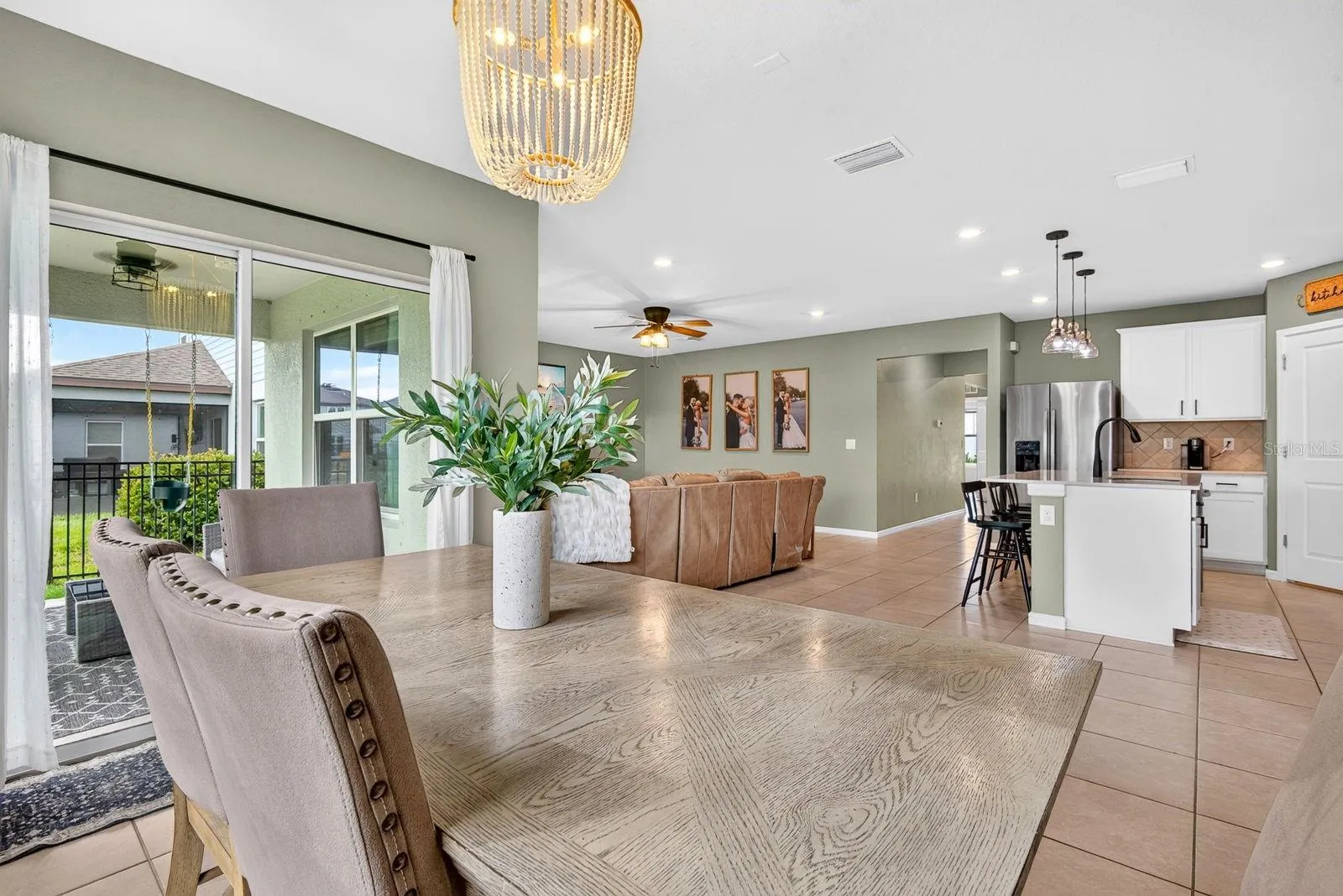 Large dining area in back with covered lanai to the right