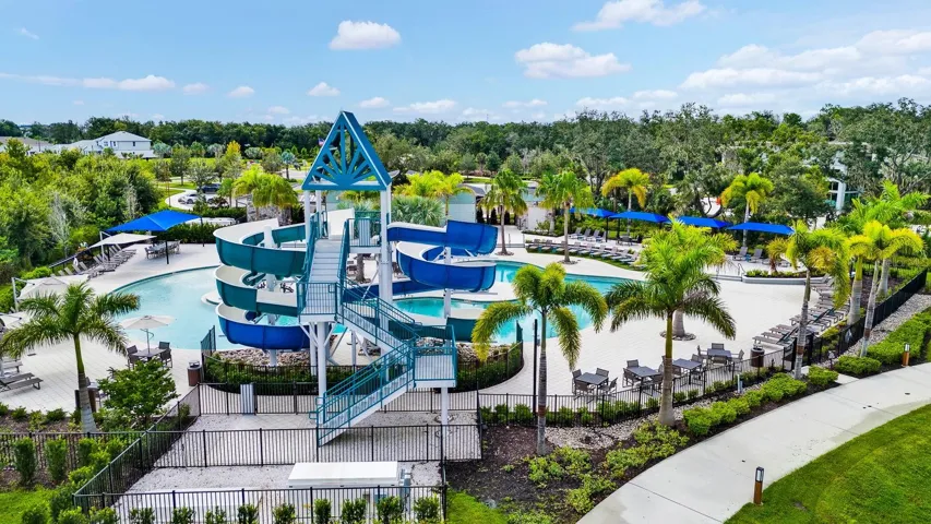 Close up of wter slide