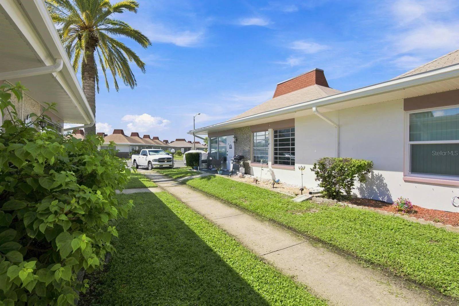 Walkway to condo