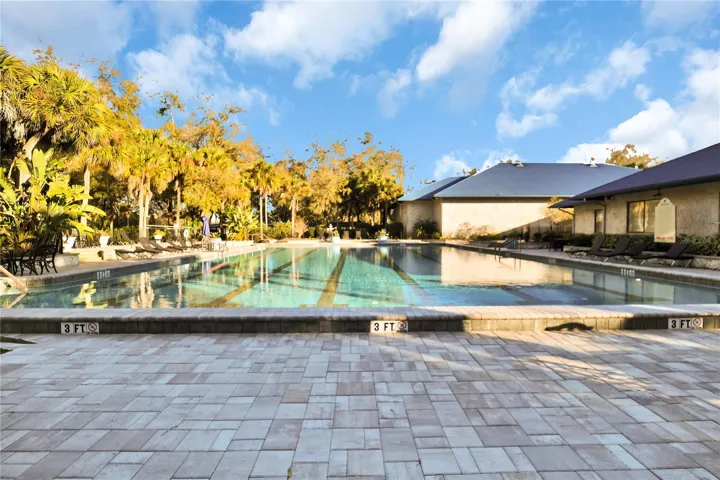 Orchid Club-large lap swimming pool outdoor in Oak Run