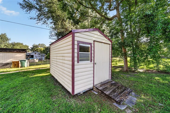 Shed in the back yard