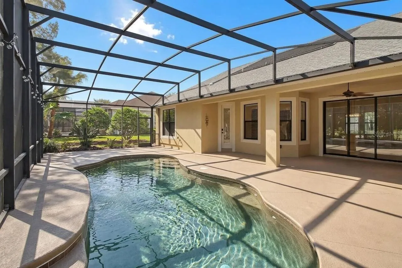 Screened in pool and patio