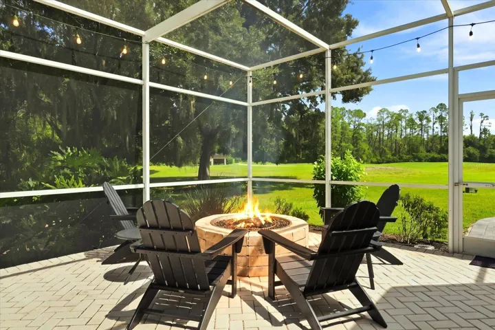 Gas Firepit with Golf Course Views