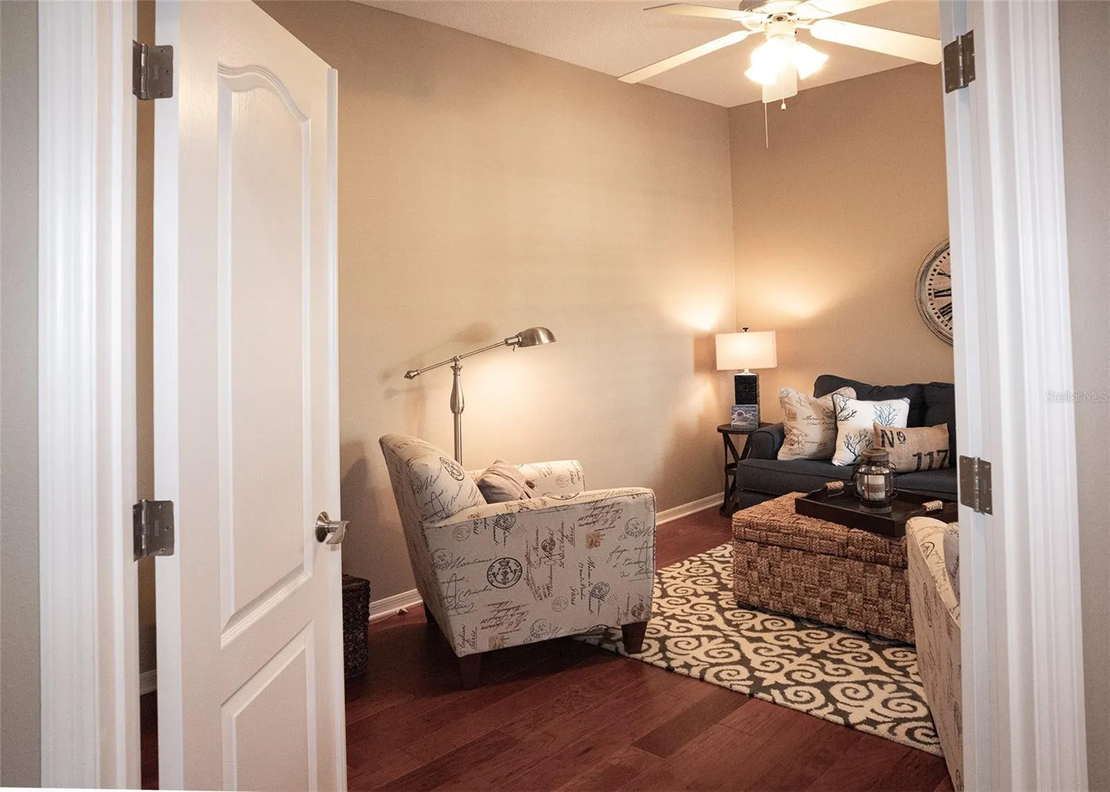 Double door entrance to 3rd bedroom