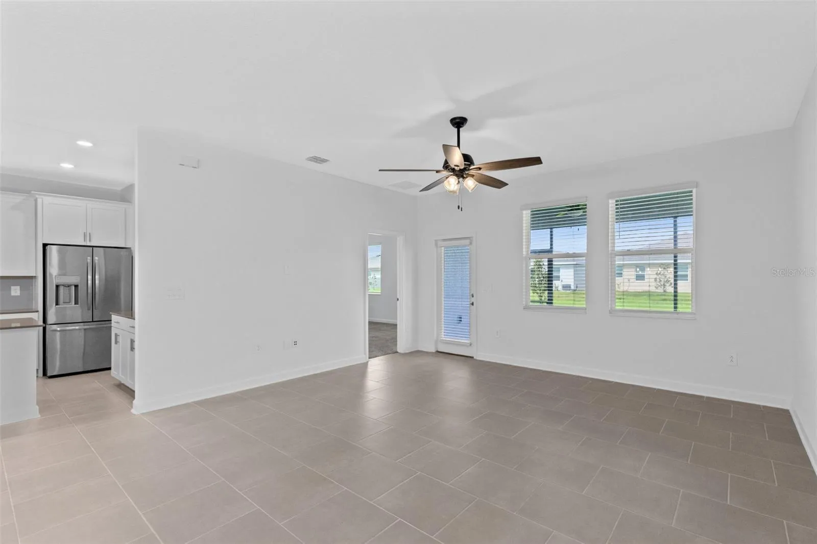 Dining room overlooking kitchen and living room.
