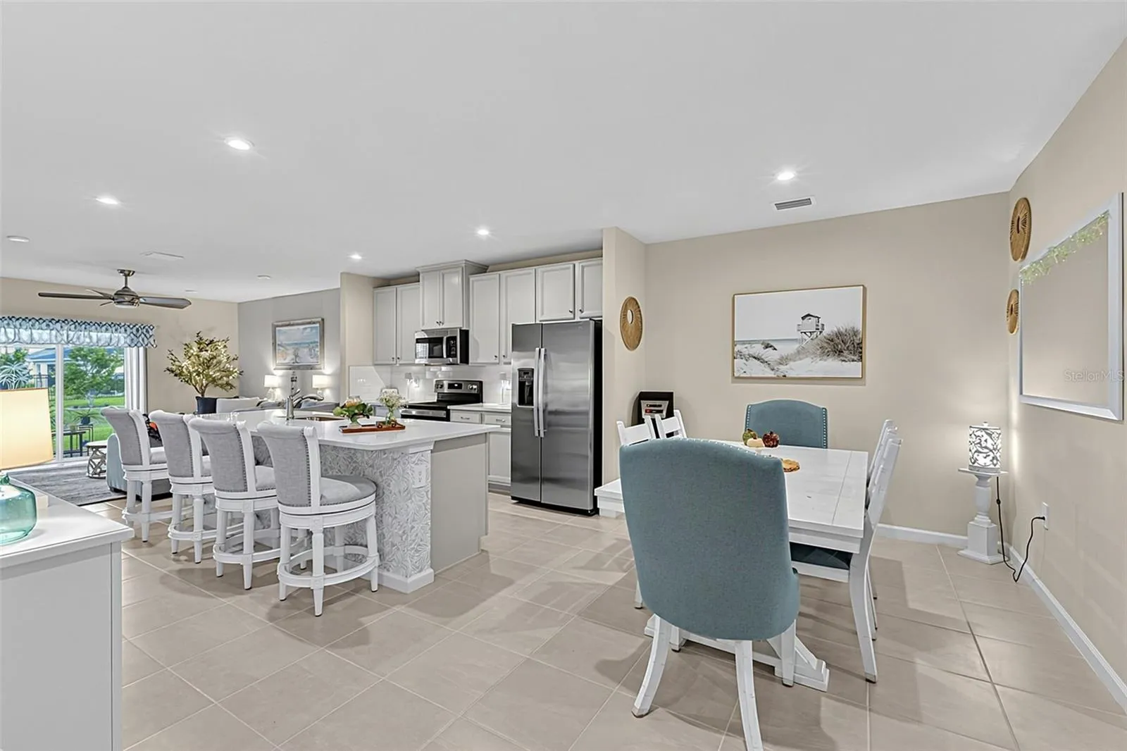 dining room and kitchen