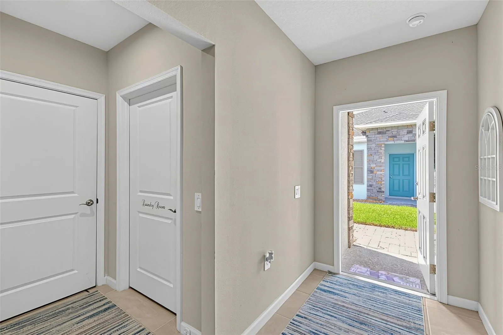front door and laundry