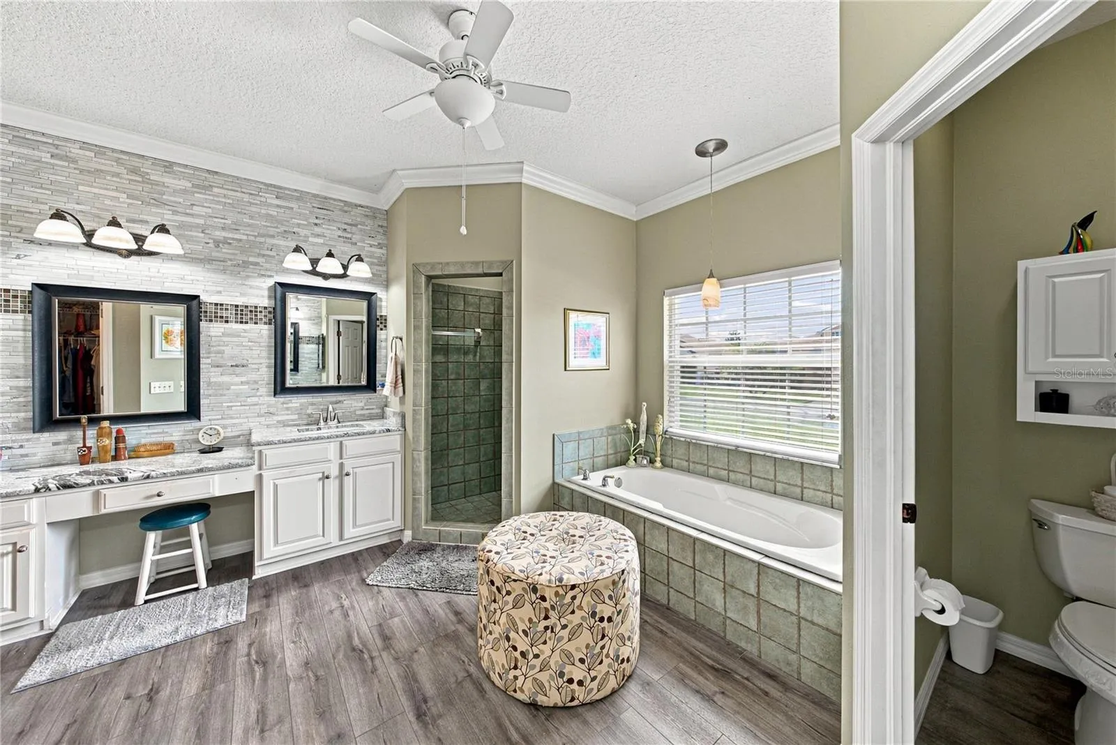 The primary bath is quite large, and the recent remodel is a major upgrade.