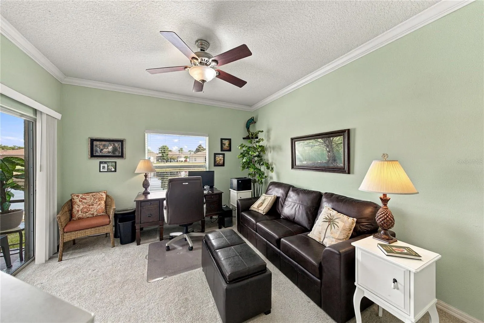 The third bedroom is currently used as a home office and is at the rear of the home.