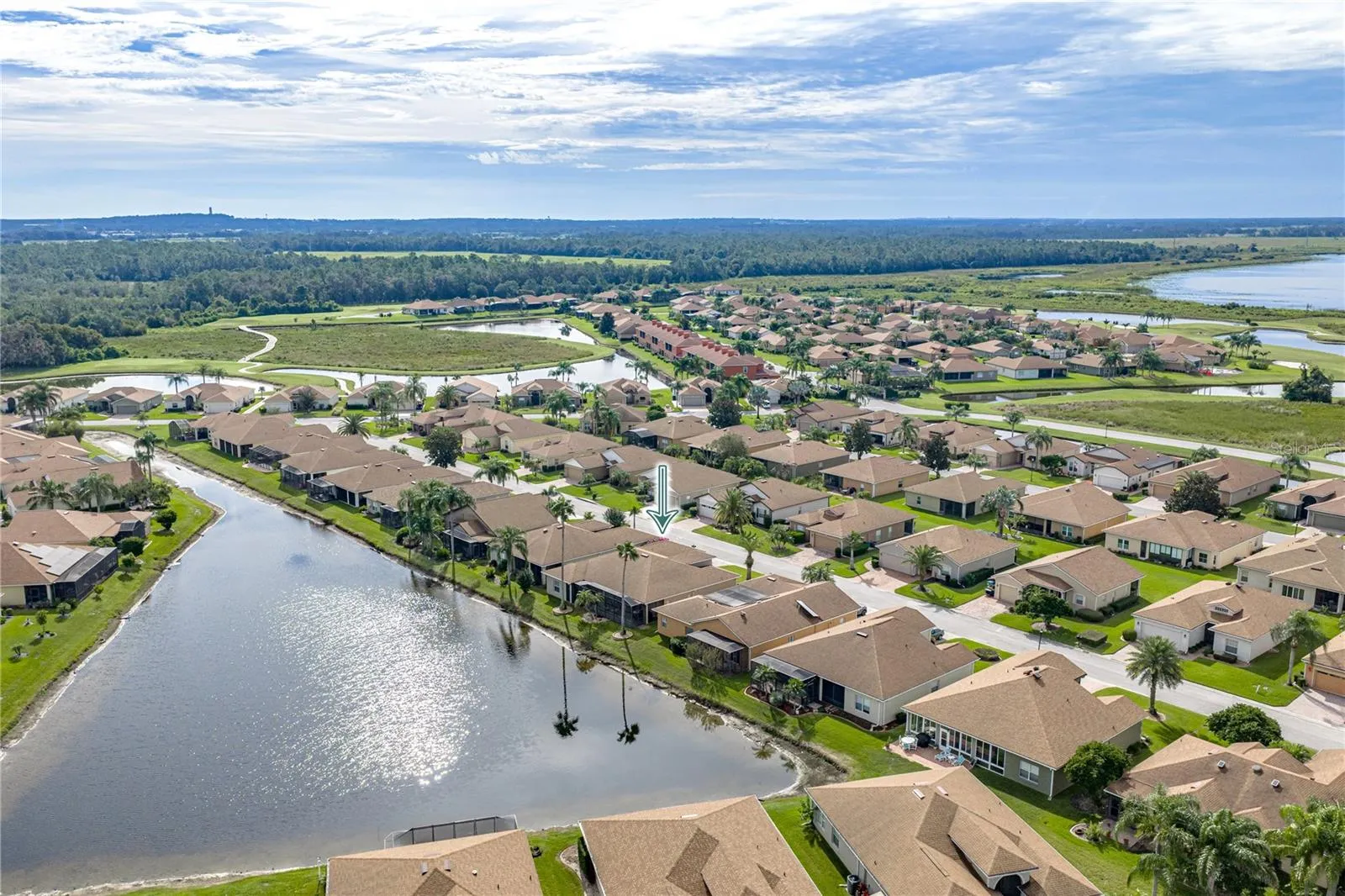 Lake Ashton is surrounded by water, nature areas, and woods.