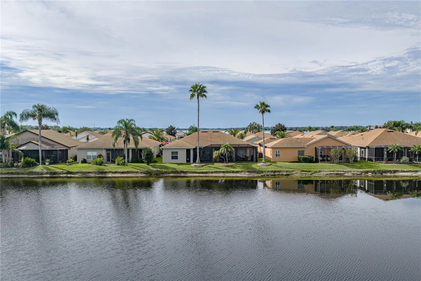 Having the pond behind the pond increases the privacy.