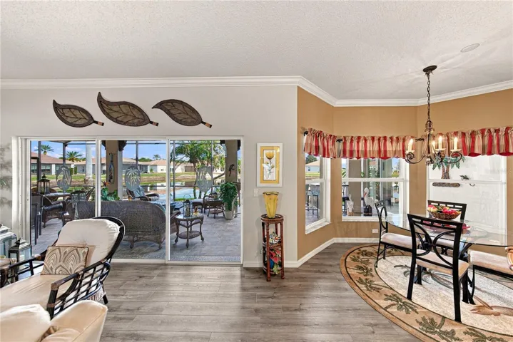 Also adjacent to the living room is the dinette.