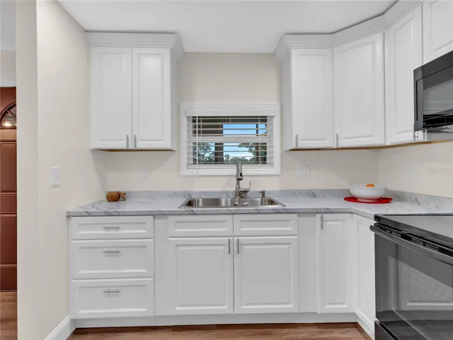 Kitchen sink with a VIEW to the Backyard !