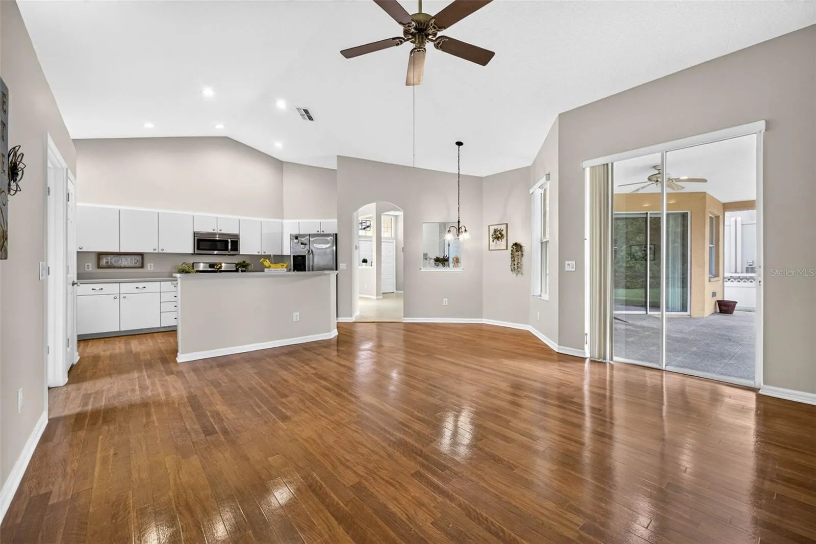 VIEW OF KITCHEN FROM FAMILY ROOM